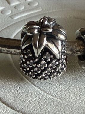 Authentic Pandora pineapple CZ charm silver